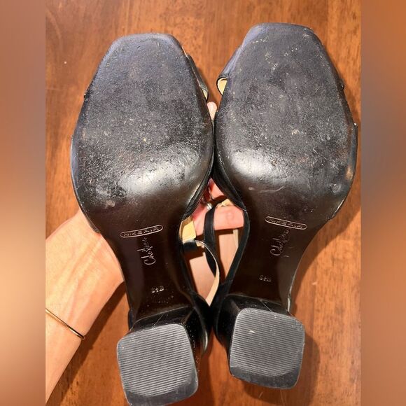 Black Leather T-Strap Heels Nike Air Comfort 8.5B Cole Haan Classic Pumps - Picture 6 of 7